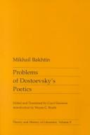 Problems of Dostoevsky's poetics /