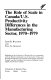 The role of scale in Canada/U.S. productivity differences in the manufacturing sector, 1970-1979 /
