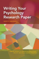 Writing your psychology research paper /