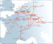 European railway atlas : Denmark, Germany, Austria, Switzerland /