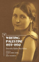 Writing Palestine, 1933-1950 /