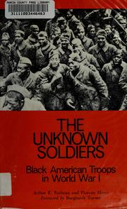 The unknown soldiers ; Black American troops in World War I /