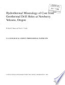 Hydrothermal mineralogy of core from geothermal drill holes at Newberry Volcano, Oregon /