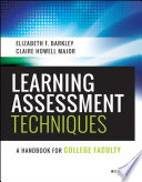 Learning assessment techniques : a handbook for college faculty /