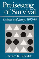 Praisesong of survival : lectures and essays, 1957-89 /