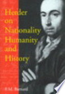 Herder on nationality, humanity, and history /