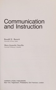 Communication and instruction /