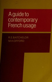A guide to contemporary French usage /