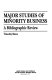 Major studies of minority business : a bibliographic review /