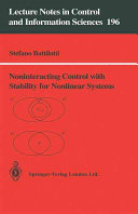 Noninteracting control with stability for nonlinear systems /