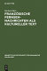 Französische Fernsehnachrichten als kultureller Text /
