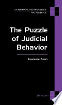 The puzzle of judicial behavior /