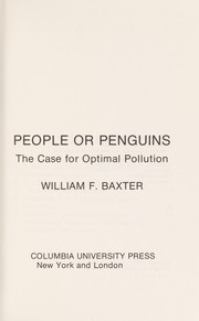 People or penguins ; the case for optimal pollution /