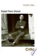 Robert Penn Warren, critic /