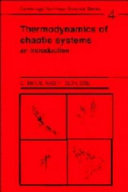 Thermodynamics of chaotic systems : an introduction /