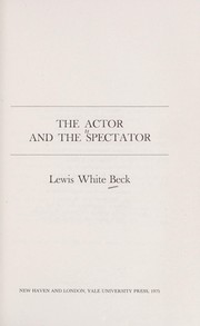 The actor and the spectator /