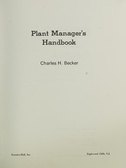 Plant manager's handbook /