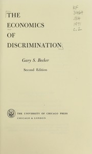 The economics of discrimination /