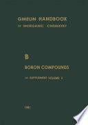 Gmelin handbook of inorganic chemistry. Boron and Chalcogens. Carboranes. Formula Index for 1st Suppl. Vol. 1 to 3 /