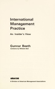 International management practice ; an insider's view /