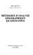 Methodes d'analyse geographique quantitative /