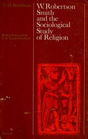 W. Robertson Smith and the sociological study of religion /