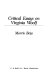 Critical essays on Virginia Woolf /