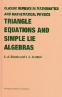 Triangle equations and simple Lie algebras /