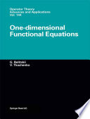 One-dimensional Functional Equations /