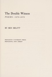 The double witness : poems, 1970-1976 /