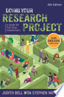 Doing your research project : a guide for first-time researchers /