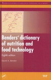 Bender's dictionary of nutrition and food technology /