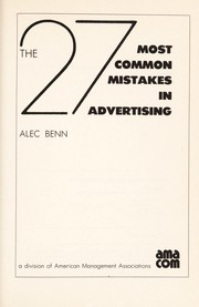 The 27 most common mistakes in advertising /