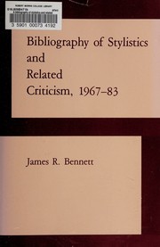 A bibliography of stylistics and related criticism, 1967-83 /