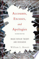 Accounts, excuses, and apologies : image repair theory and research /