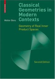 Classical geometries in modern contexts : geometry of real inner product spaces /