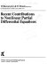 Recent contributions to nonlinear partial differential equations /
