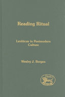 Reading ritual : Leviticus in postmodern culture /