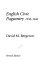 English civic pageantry, 1558-1642 /