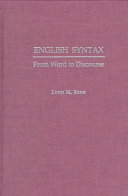 English syntax : from word to discourse /