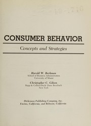 Consumer behavior : concepts and strategies /