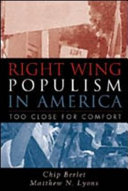 Right-wing populism in America : too close for comfort /