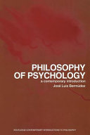 Philosophy of psychology : a contemporary introduction /