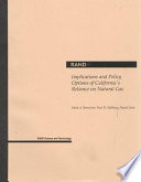 Implications and policy options of California's reliance on natural gas /