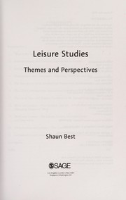 Leisure studies : themes and perspectives /
