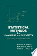 Statistical methods for engineers and scientists /