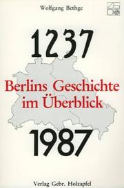 Berlins Geschichte im Überblick, 1237-1987 /