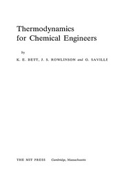 Thermodynamics for chemical engineers /