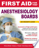 First aid for the anesthesiology boards /