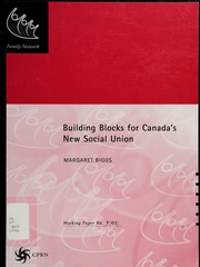 Building blocks for Canada's new social union /